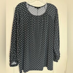 Banana Republic Polka Dot Long Sleeve Blouse Women’s Size Large